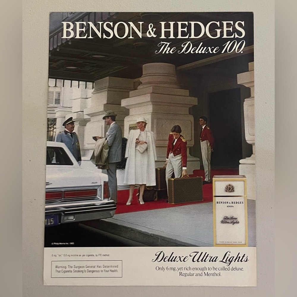 Benson and Hedges 1983 Magazine Advertisement